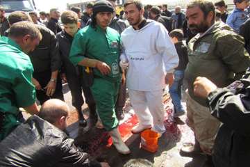 نظارت شرعی بر ذبح دام های قربانی حسینیه اعظم زنجان