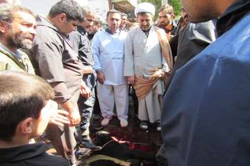 نظارت شرعی بر ذبح دام های قربانی حسینیه اعظم زنجان